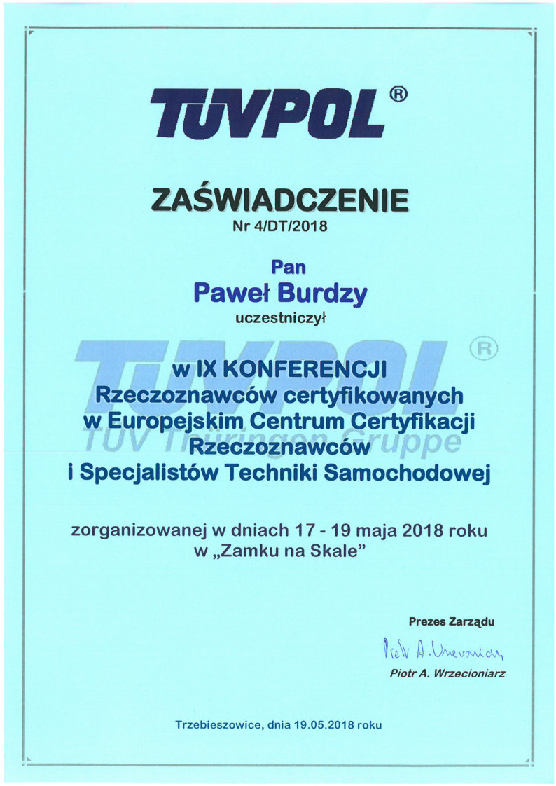 Zaświadczenie TUVPOL